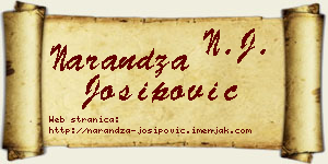 Narandža Josipović vizit kartica